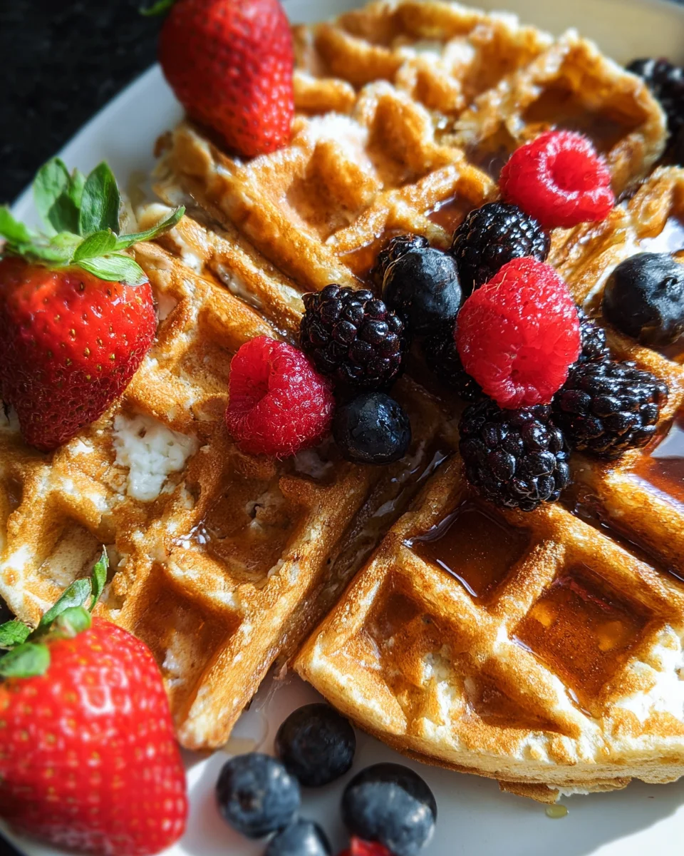 Oatmeal Cottage Cheese Waffles 14 Oatmeal