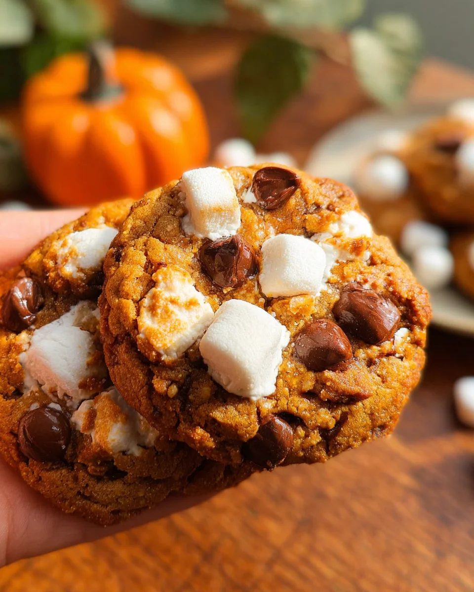 Pumpkin S'mores Cookies