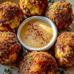 Reuben Balls with Spicy Thousand Island Dipping Sauce