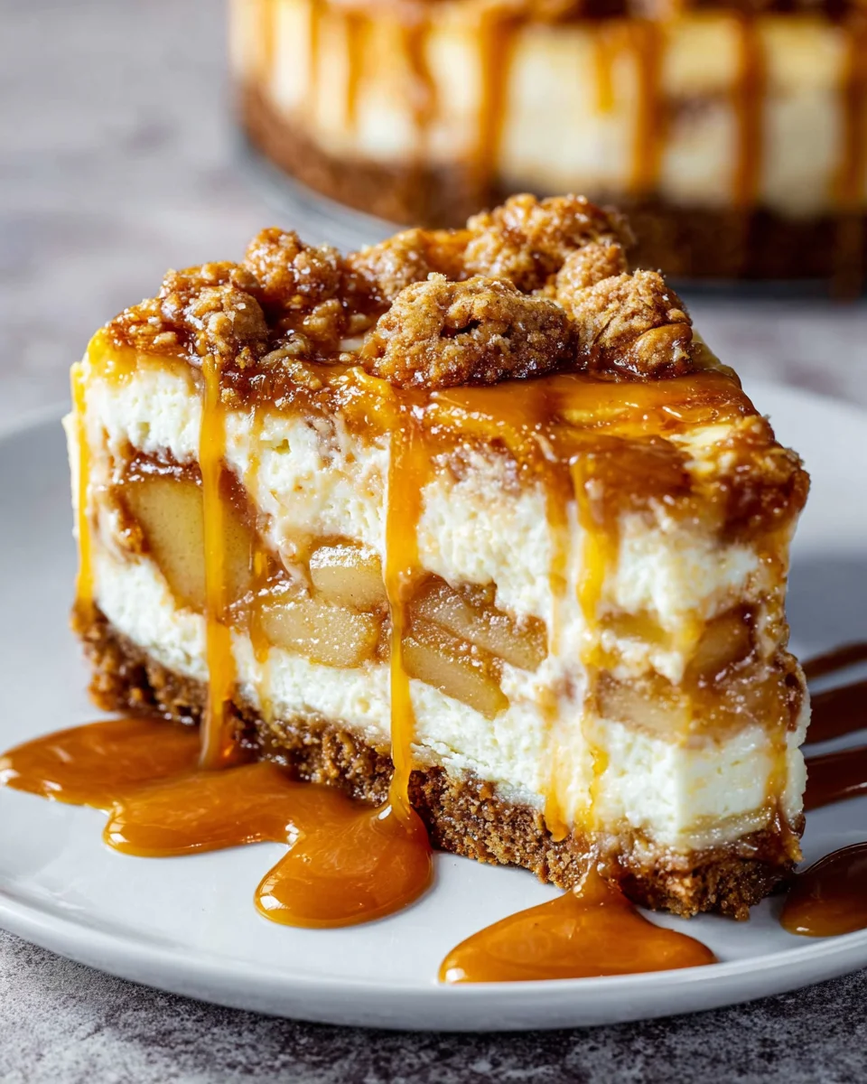 Salted Caramel Apple Pie Cheesecake 17 Salted