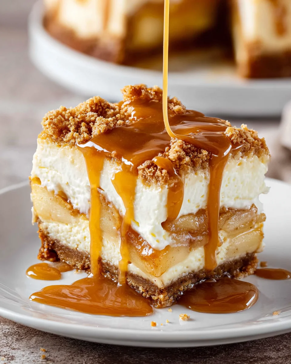Salted Caramel Apple Pie Cheesecake 18 Salted