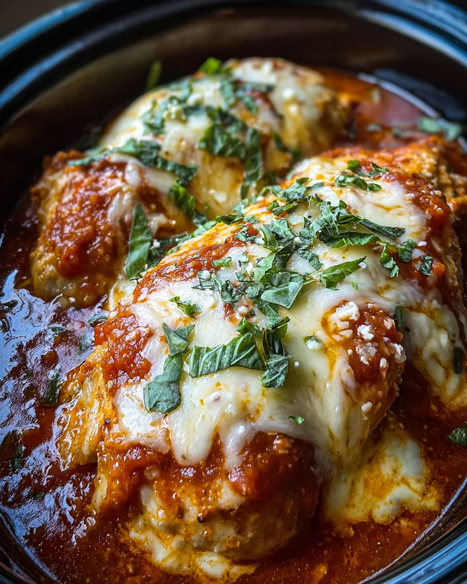 Slow Cooker Cheesy Mozzarella Chicken 19 Slow