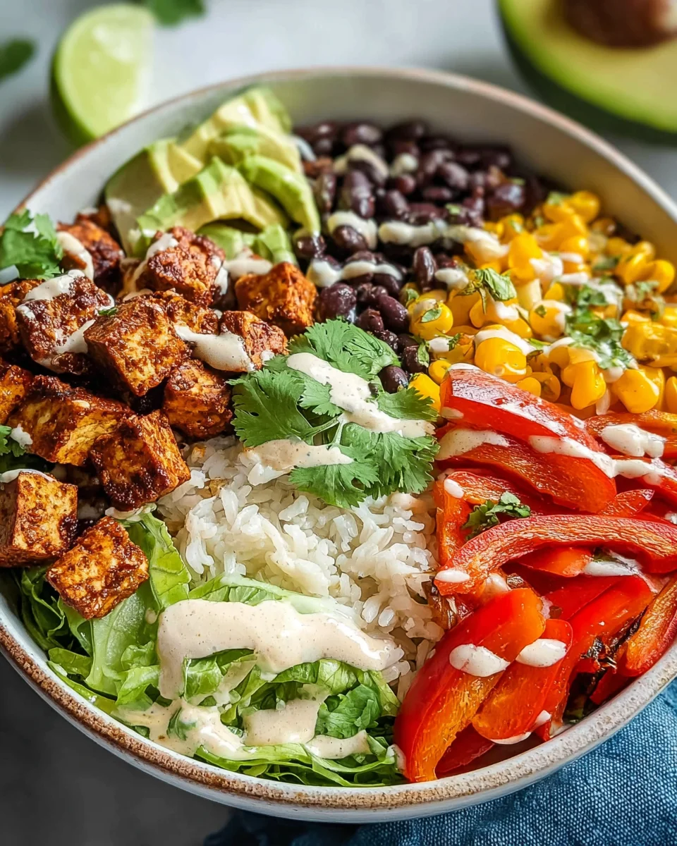 Spicy Baked Tofu Burrito Bowl 29 Spicy