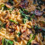 Spinach Mushroom Orzo