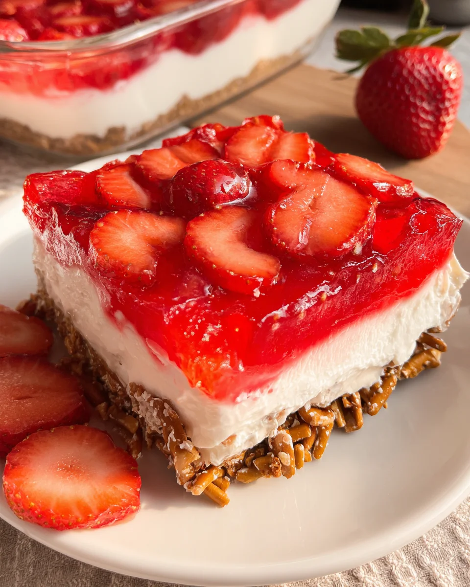 Strawberry Pretzel Jello Salad