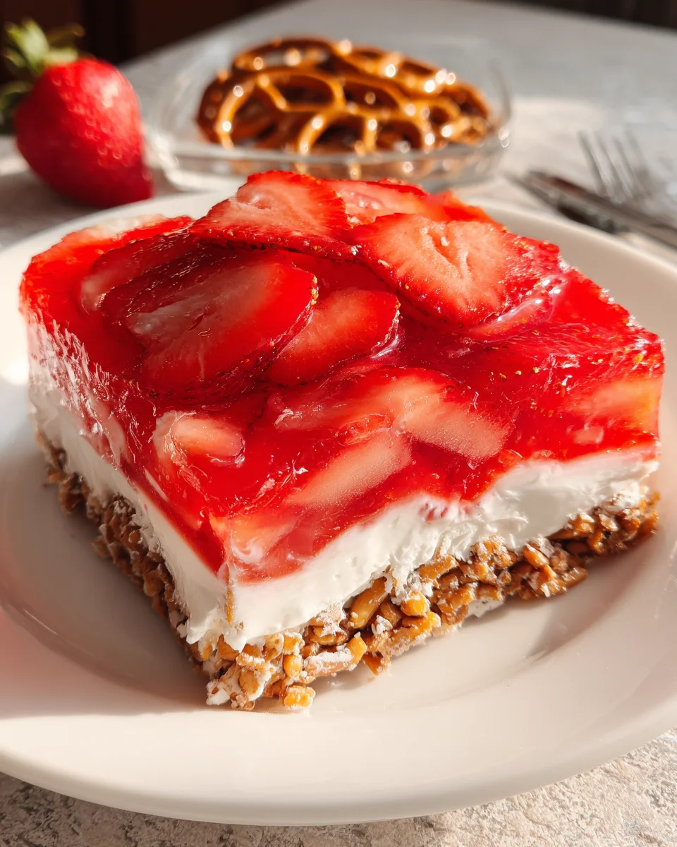 Strawberry Pretzel Jello Salad 20 Strawberry