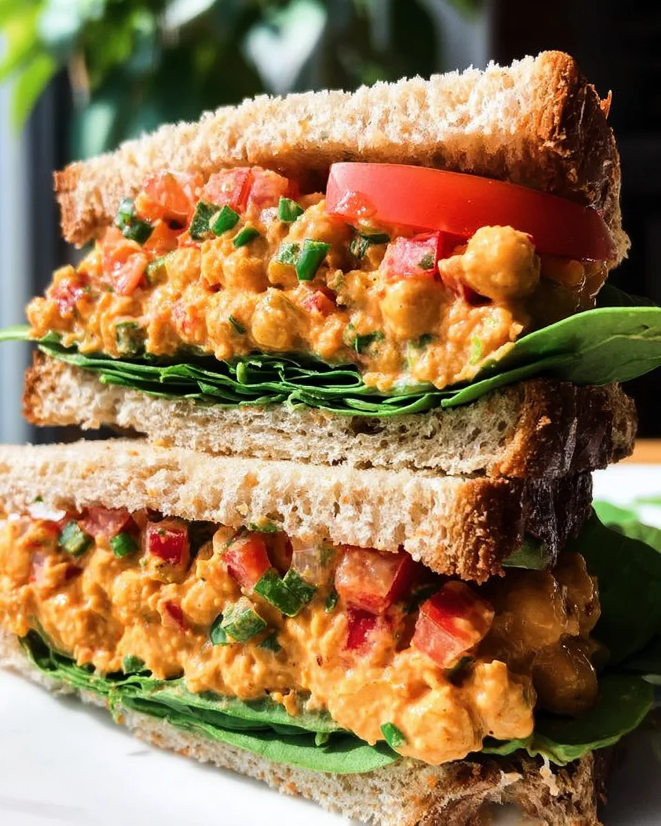 Vegan Buffalo Chickpea Salad Sandwich 24 Vegan