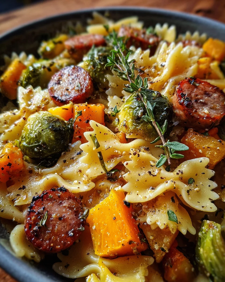 Autumn Sausage Pasta Squash