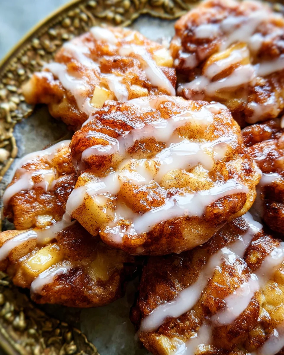 Baked Apple Fritters with Glaze 25 Baked
