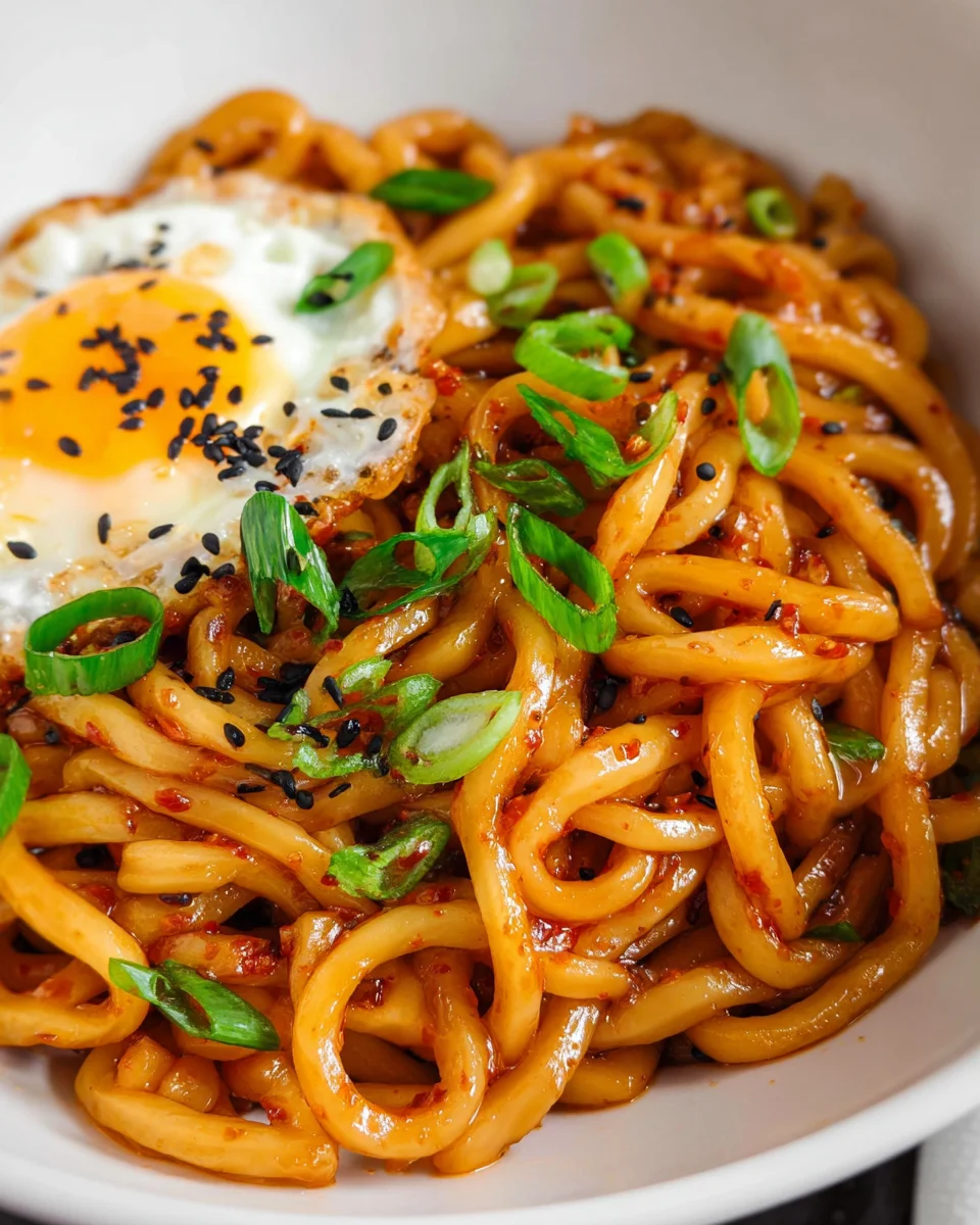 Chili Garlic Udon Noodles