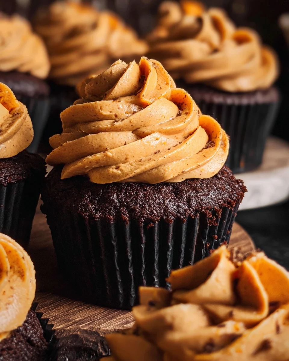 Chocolate Pumpkin Cupcakes