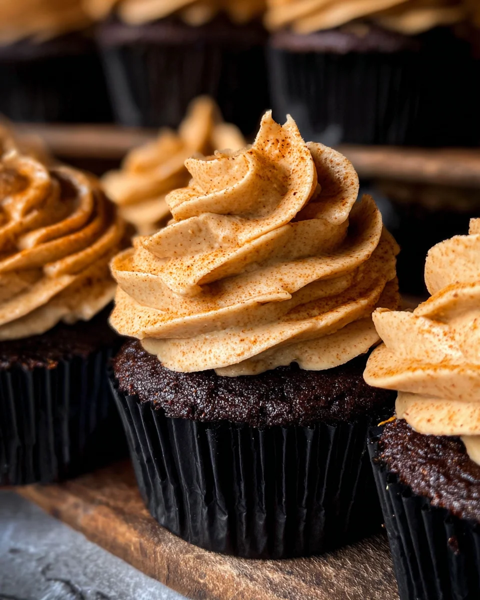 Chocolate Pumpkin Cupcakes 32 Chocolate