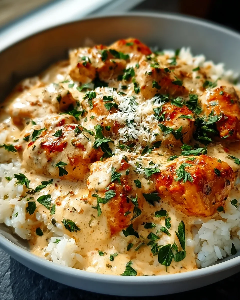 Creamy Smothered Chicken and Rice