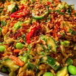 Crispy Rice Salad with Peanut-Chili Dressing