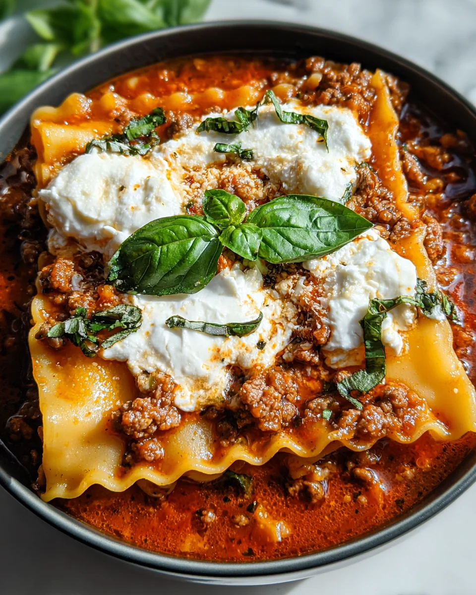 Crockpot Lasagna Soup