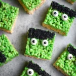 Frankenstein Halloween Rice Krispie Treats