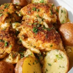 Garlic Parmesan Crockpot Chicken and Potatoes