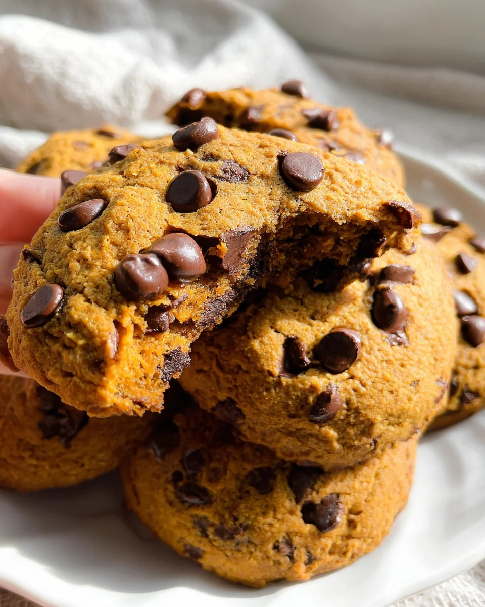 Healthy Pumpkin Chocolate Chip Cookies