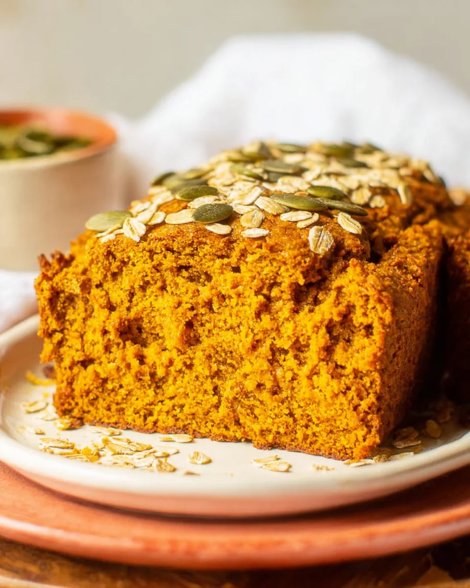 Healthy Pumpkin Oat Bread