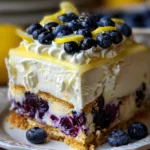 No-Bake Lemon dazzling Blueberry cream Cake