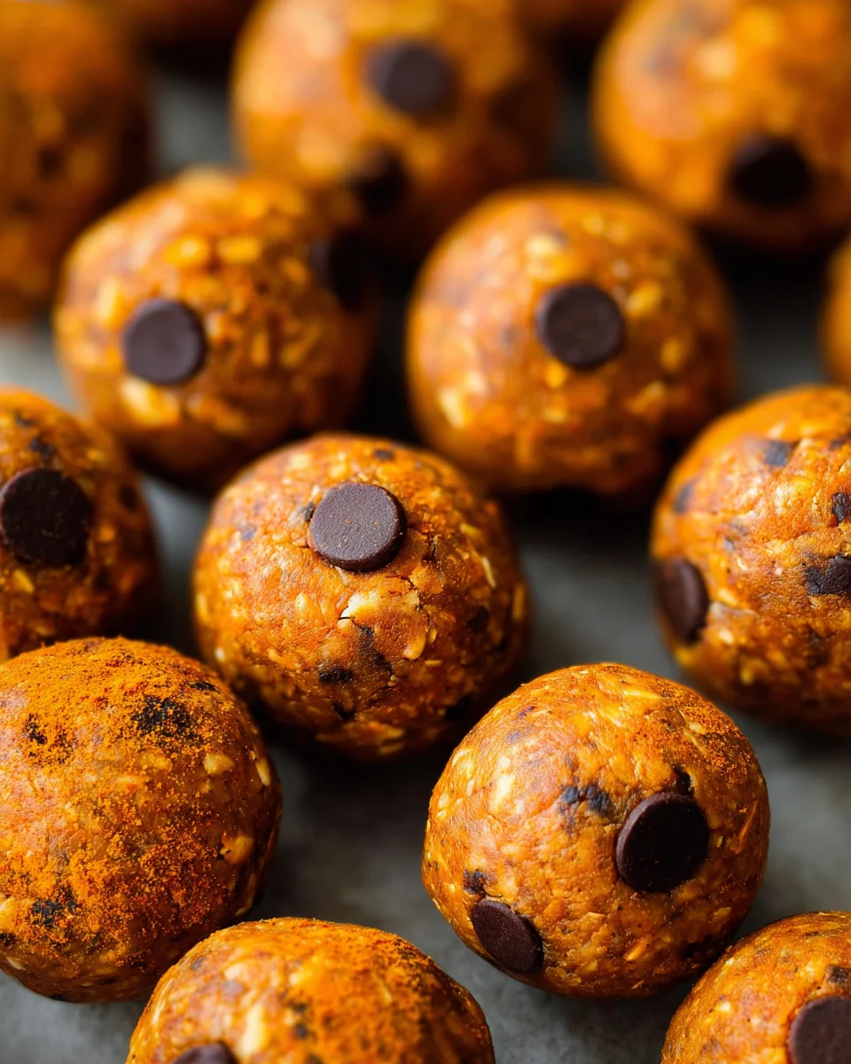 No Bake Pumpkin Spice Energy Bites
