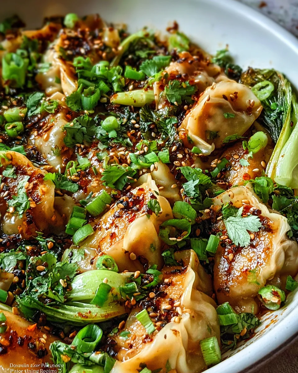 One Pan Dumpling Dinner