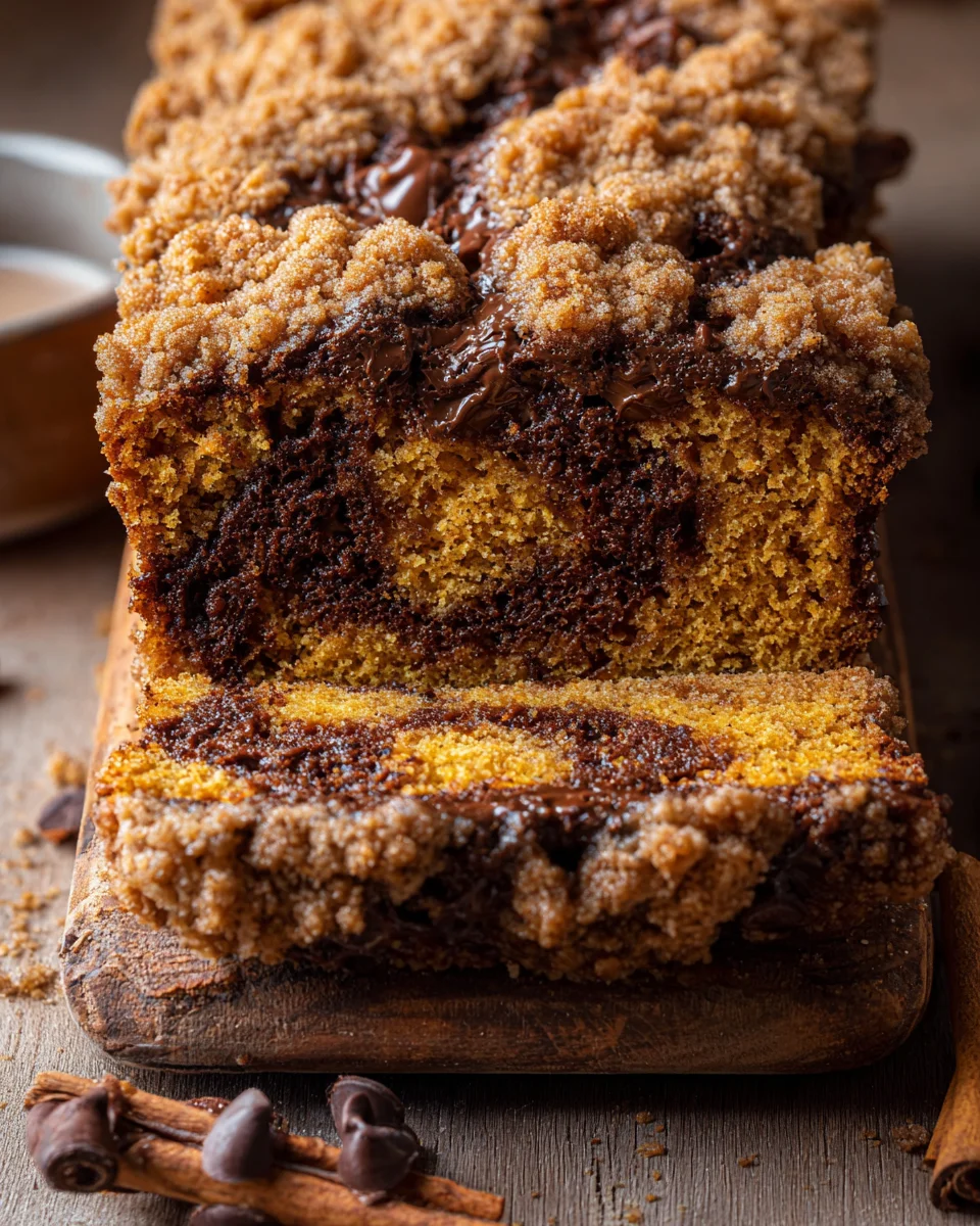 Pumpkin Chocolate Chip Streusel Bread