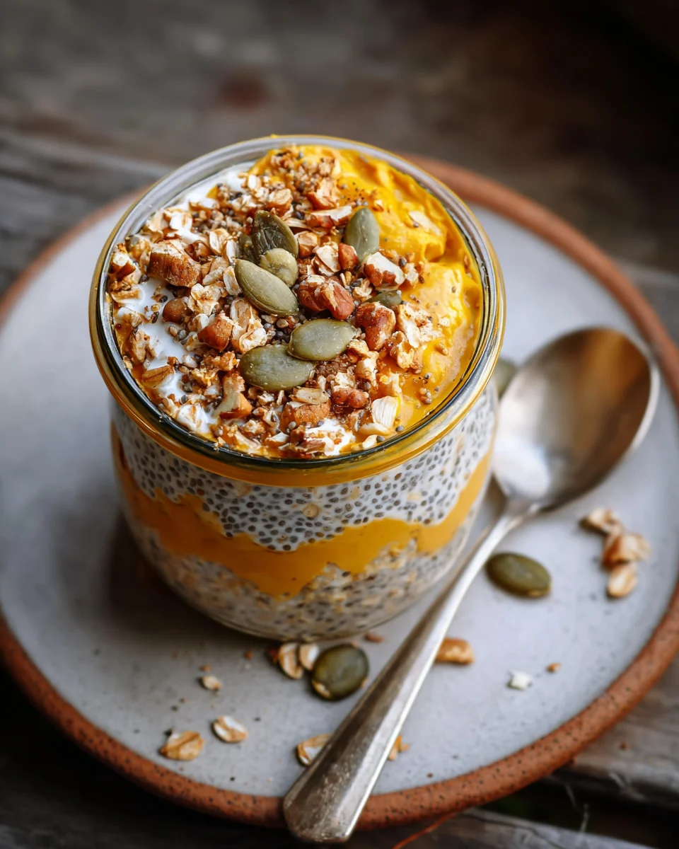 Pumpkin Pie Overnight Oats with Chia