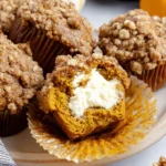 Pumpkin Spice Muffins with Cream Cheese Filling