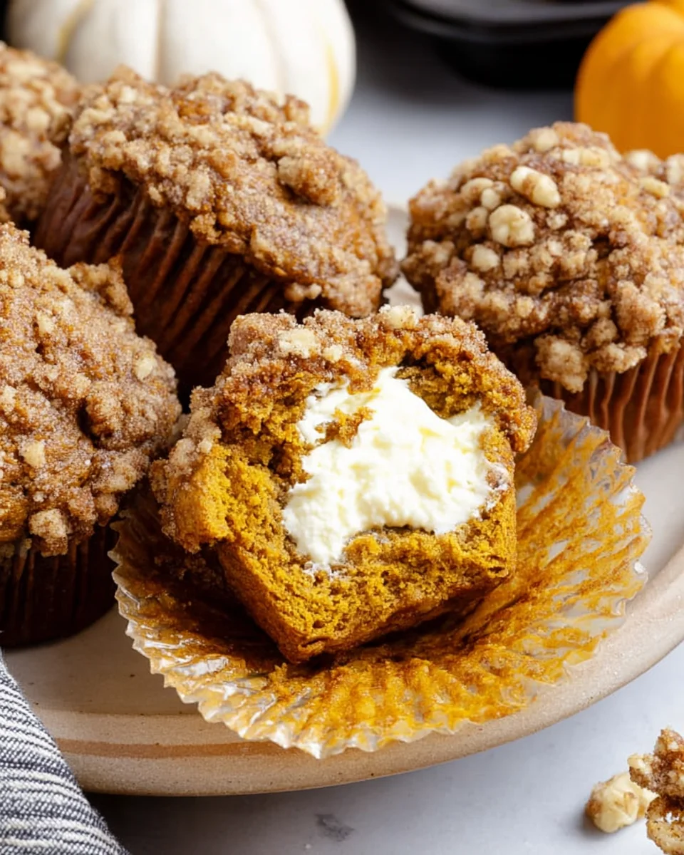 Pumpkin Spice Muffins with Cream Cheese Filling