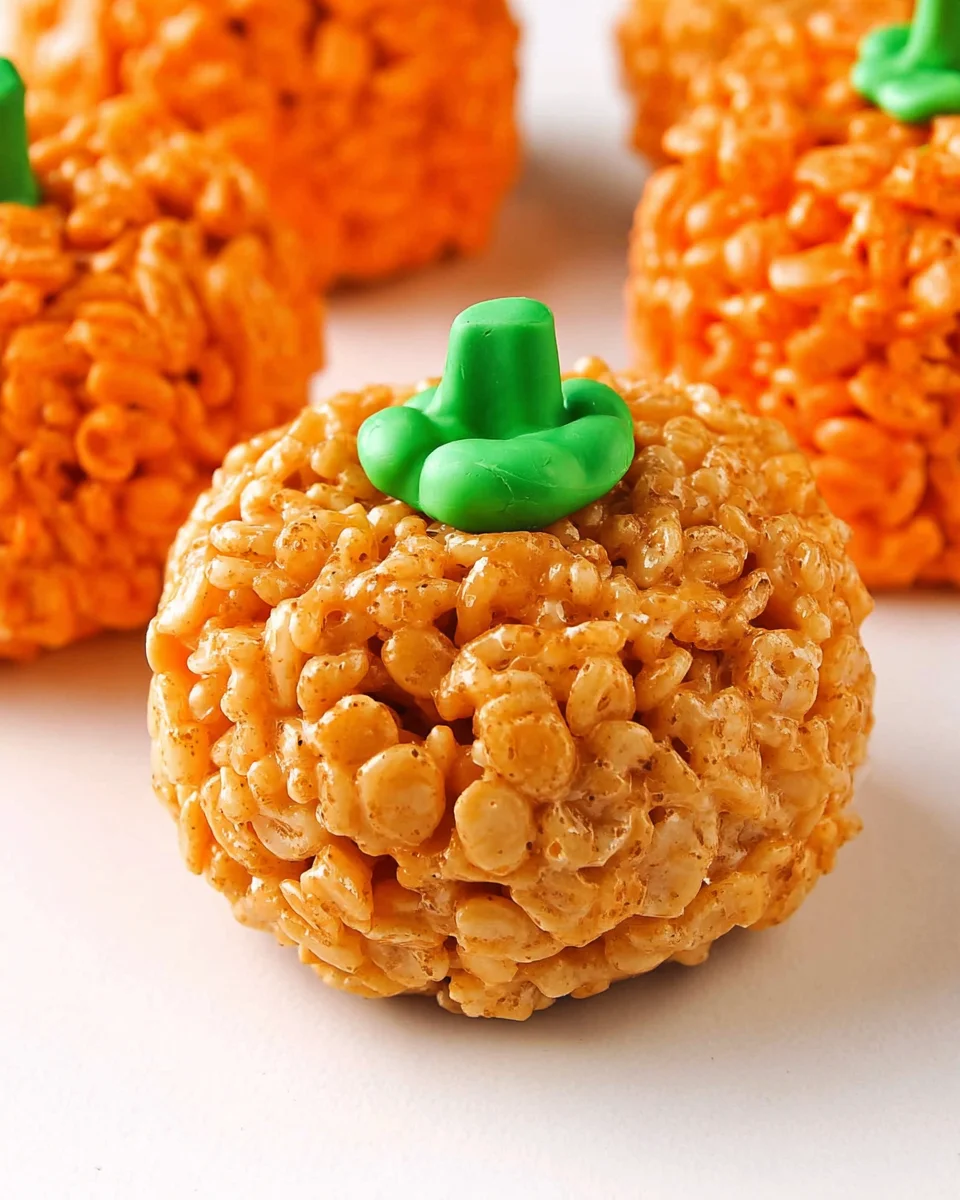 Rice Krispie Pumpkins