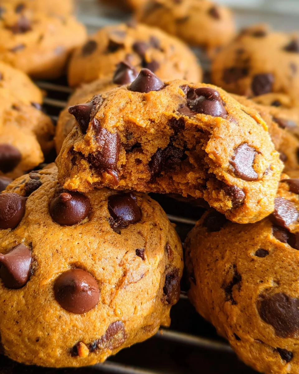 Soft Pumpkin Chocolate Chip Cookies