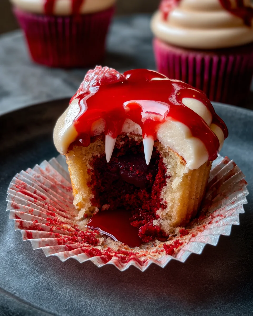 Vampire Bite Halloween Cupcakes 34 Vampire