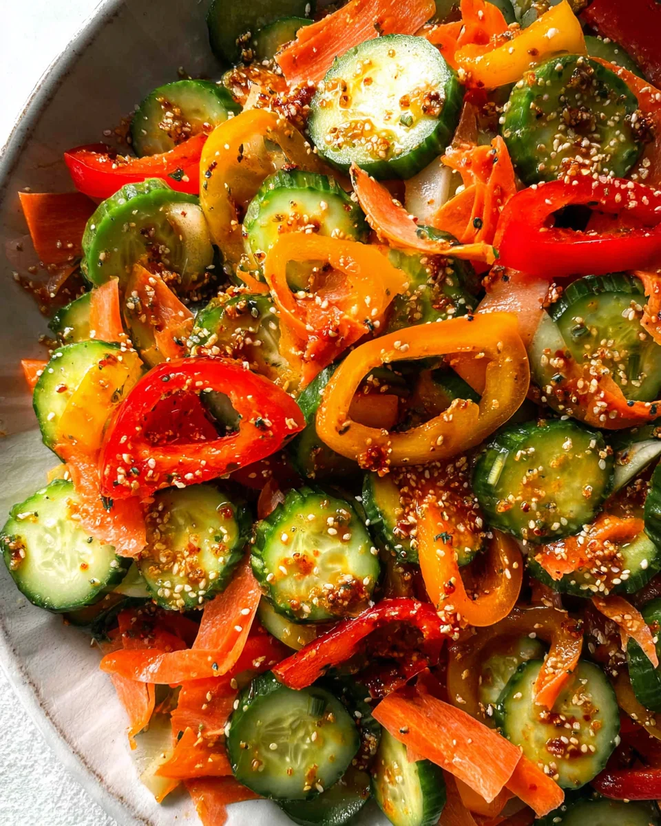 Viral Cucumber Pepper Salad