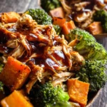 BBQ Chicken & Roasted Sweet Potato Bowls