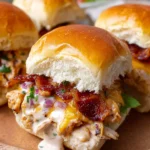 Bacon Ranch BBQ Chicken Sliders
