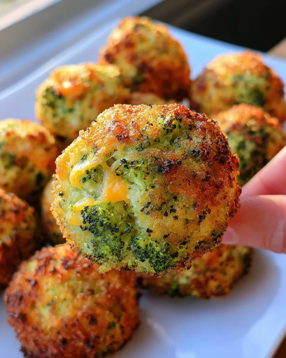 Baked Broccoli Cheese Balls 19 Baked