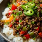 Beef and Pepper Rice Bowl