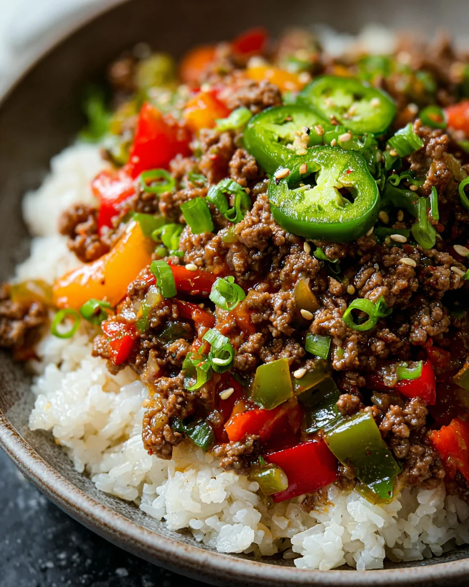 Beef and Pepper Rice Bowl 32 Beef and Pepper Rice Bowl