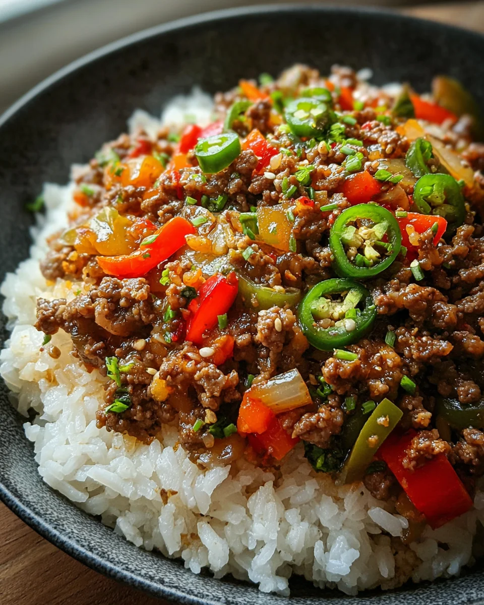Beef and Pepper Rice Bowl 20 Beef