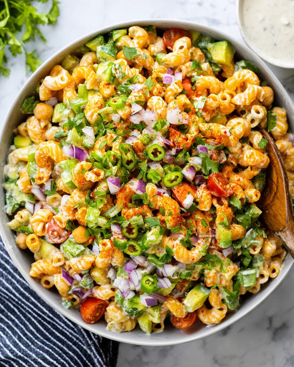 Buffalo Chickpea Pasta Salad 32 Buffalo