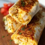 Cheesy Garlic Chicken Wraps