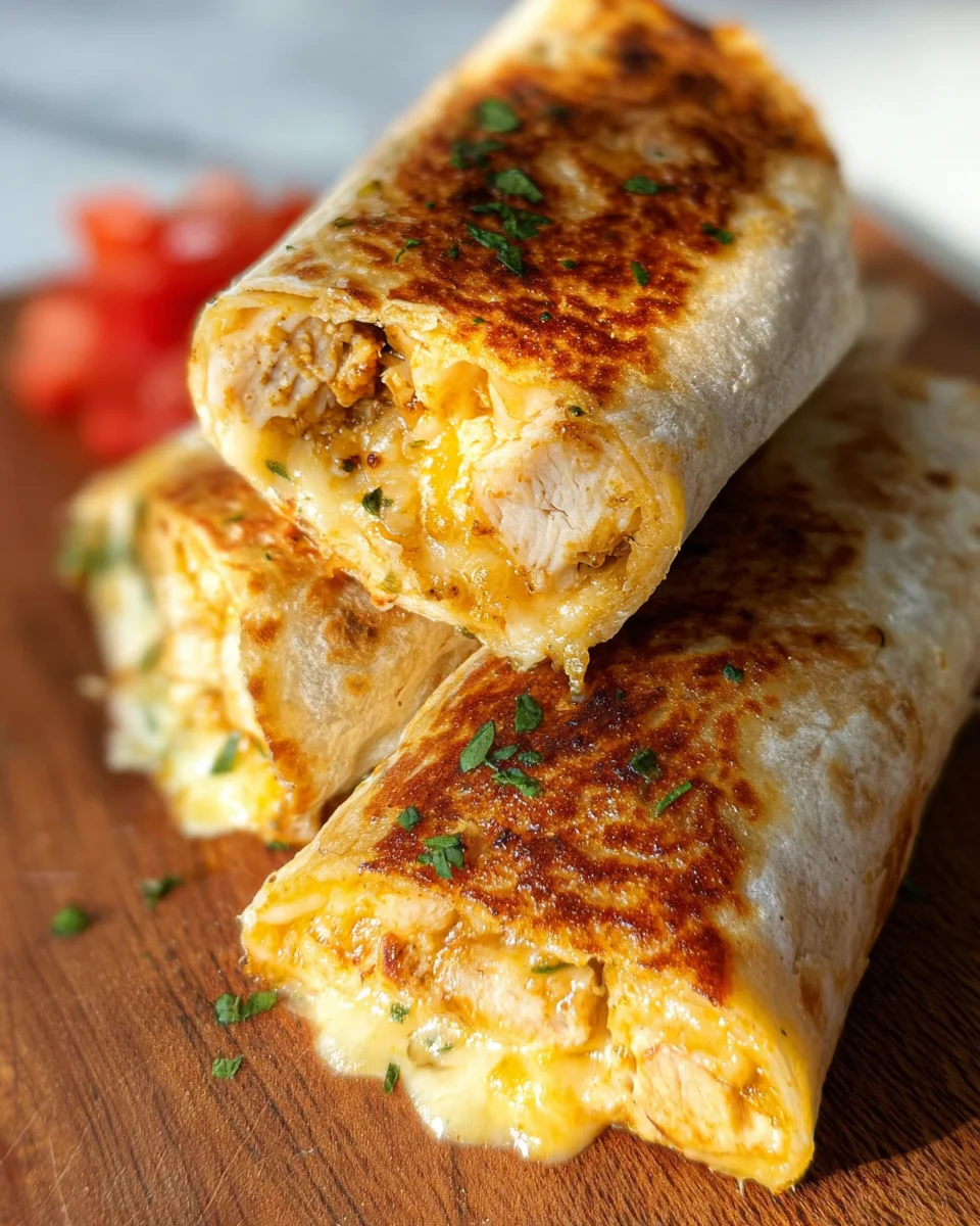 Cheesy Garlic Chicken Wraps 39 Cheesy Garlic Chicken Wraps