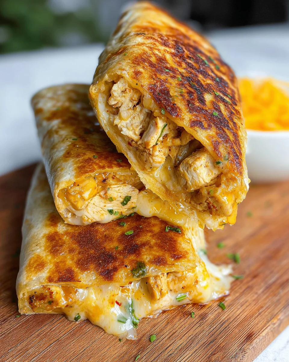 Cheesy Garlic Chicken Wraps 19 Cheesy