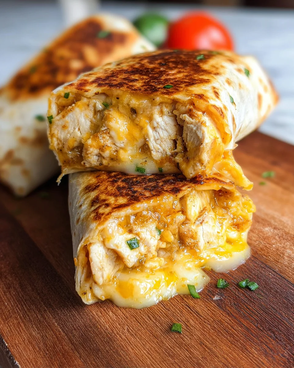 Cheesy Garlic Chicken Wraps 20 Cheesy