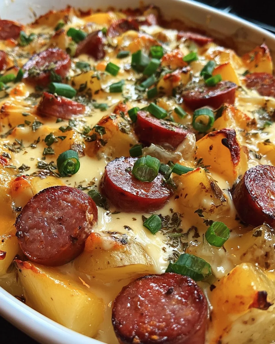 Cheesy Ranch Potatoes and Smoked Sausage 22 Cheesy