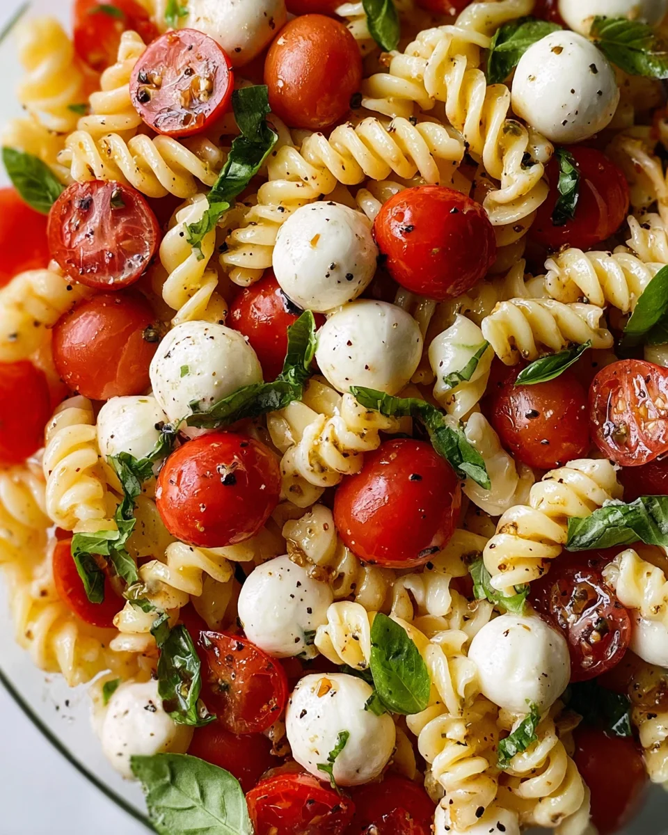 Creamy Caprese Pasta Salad