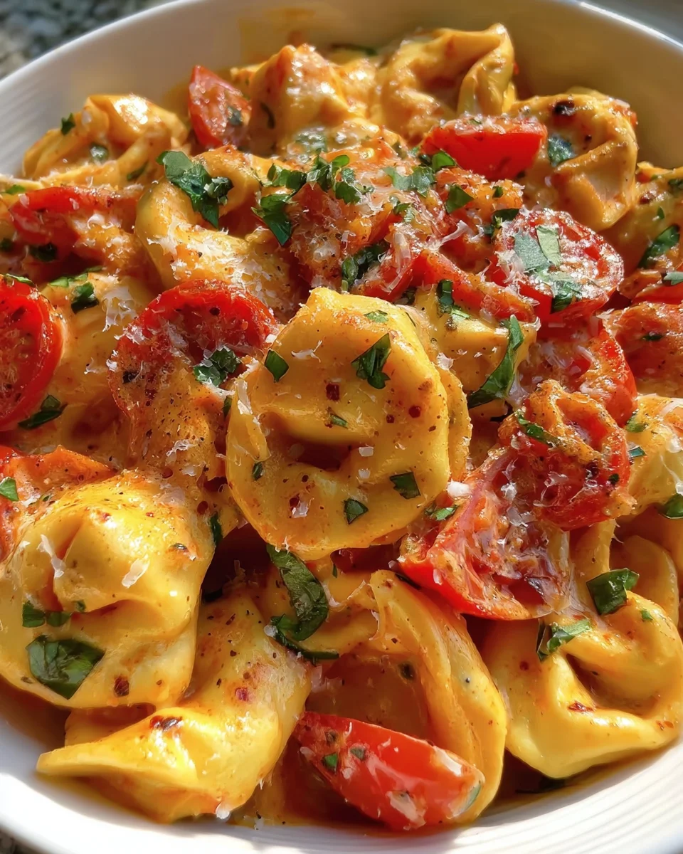 Creamy Tortellini with Tomatoes