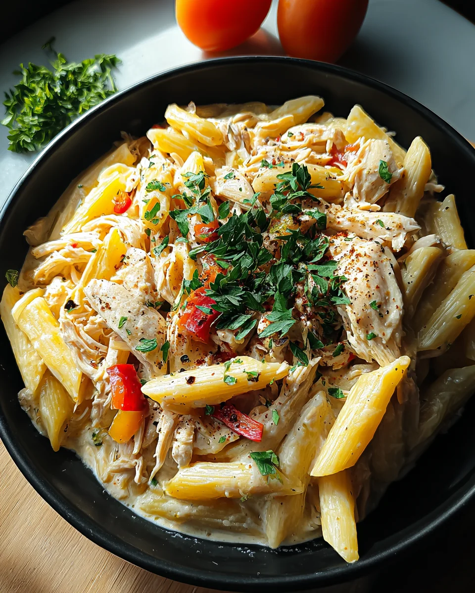Crock Pot Creamy Cajun Chicken Pasta