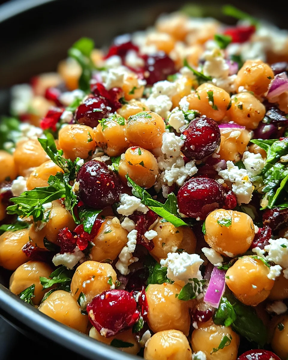 Feta & Cranberry Chickpeas with Lemon Vinaigrette 21 Feta